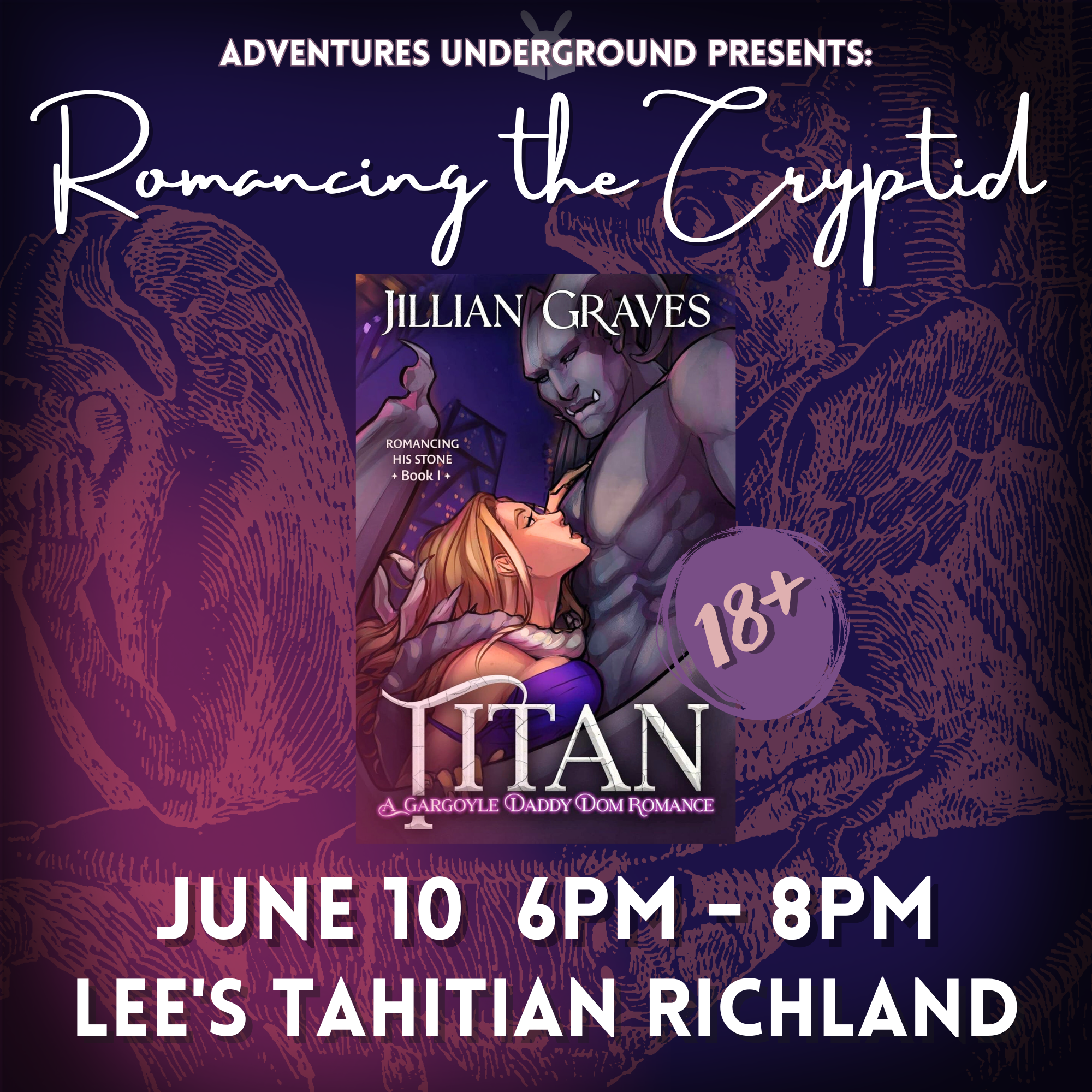 Titan by Jillian Graves - Meeting Tuesday, June 10th from 6-8PM at Lee's Tahitian