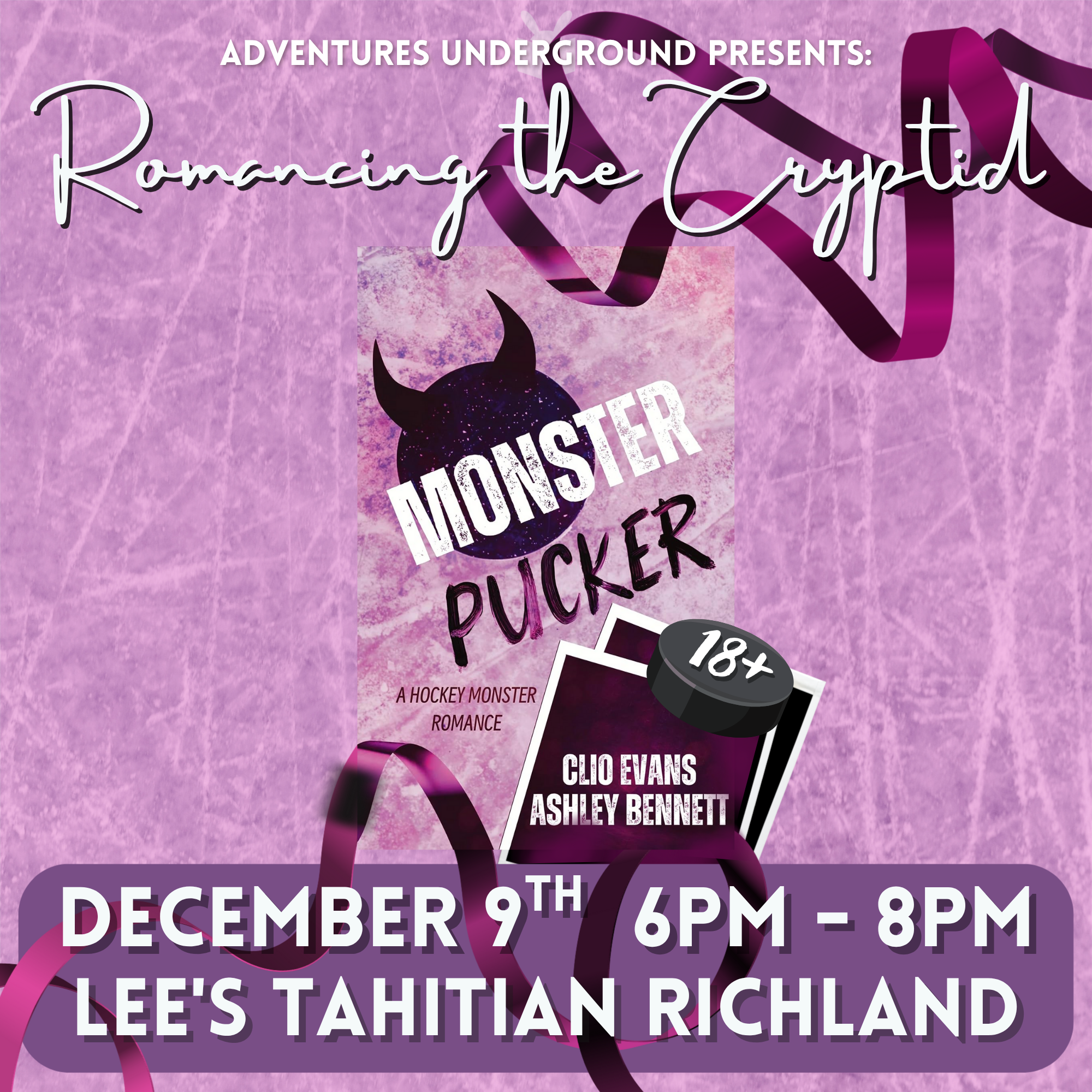Monster Pucker by Clio Evans and Ashley Bennett - Meeting Tuesday, December 9th at Lee's Tahitian **The Location for this meeting may change, please follow our social media for event updates**