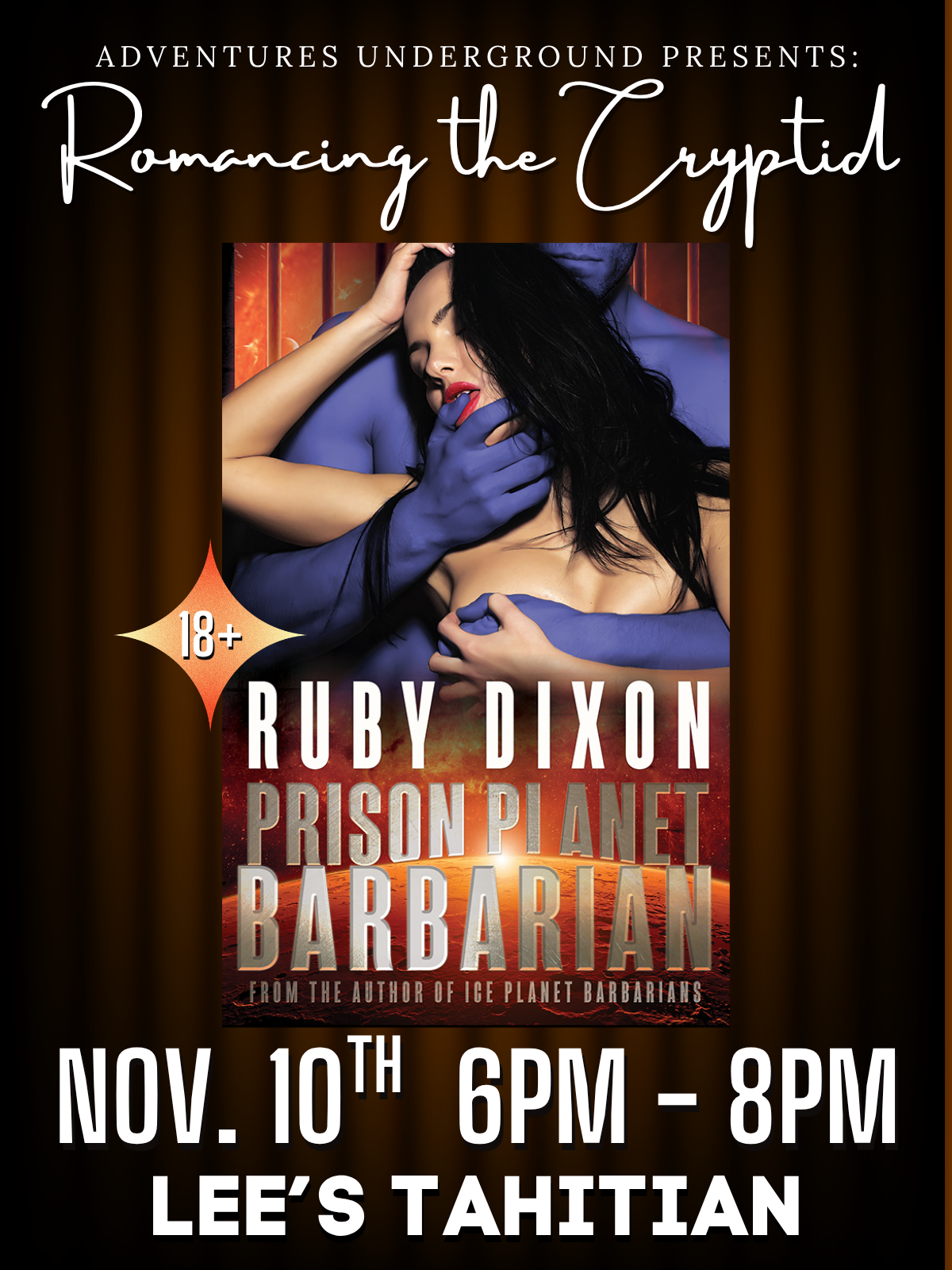Ice Planet Barbarian by Ruby Dixon - Meeting Tuesday, November 10th at 6PM at Lee's Tahitian